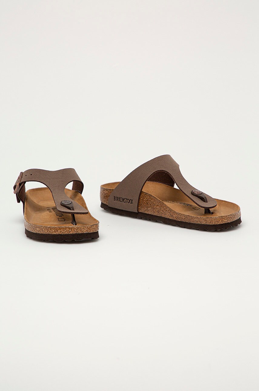 В'єтнамки Birkenstock Gizeh жіночі колір коричневий на плоскому ходу 43753