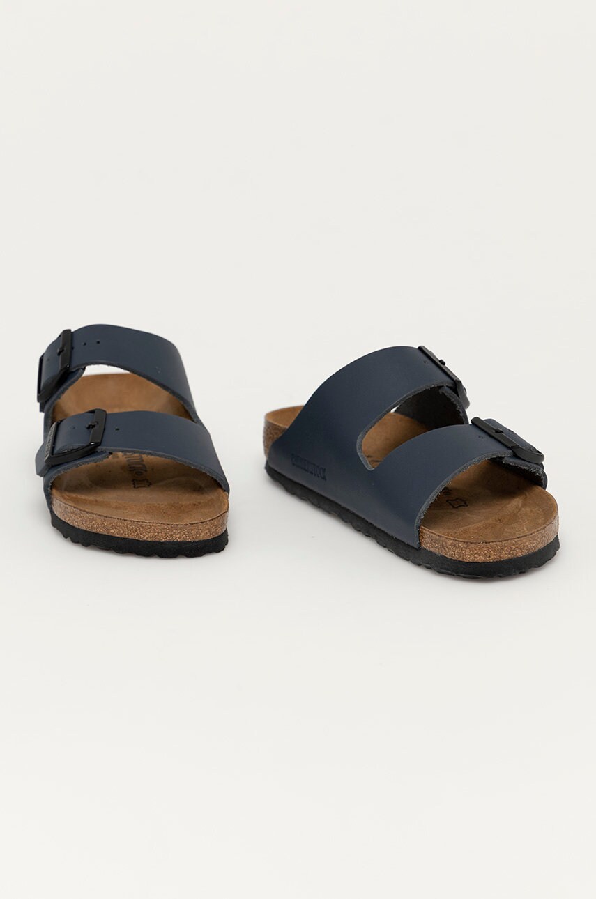 Шкіряні шльопанці Birkenstock Arizona жіночі колір синій 51153