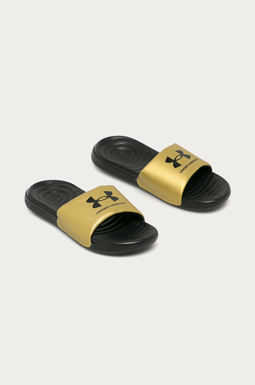 Шльопанці Under Armour 3023772 жіночі колір золотий 3023772-101