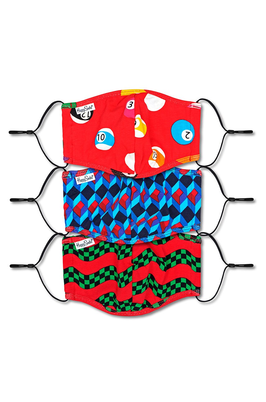 Happy Socks - Багаторазова захисна маска (3-pack)