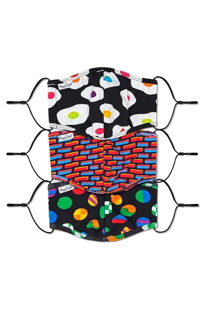 Happy Socks - Багаторазова захисна маска (3-pack)
