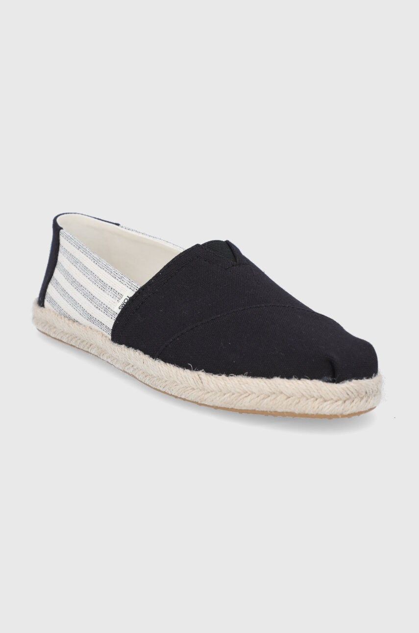 Еспадрилі Toms University Stripes колір чорний