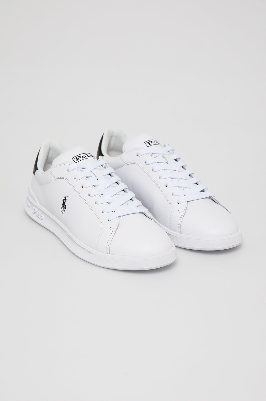 Шкіряні черевики Polo Ralph Lauren Hrt Ct II колір білий 809829824005