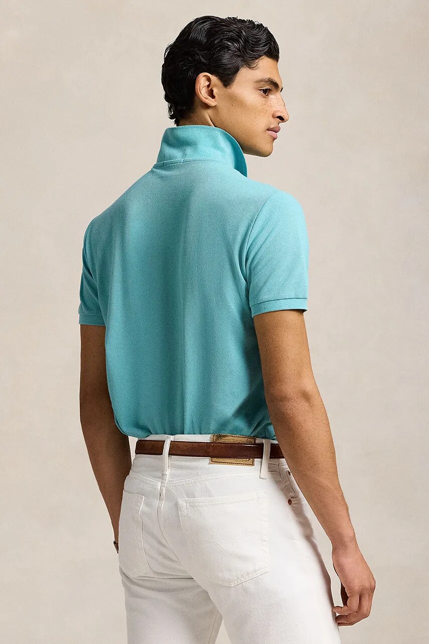 Бавовняне поло Polo Ralph Lauren однотонне 710536856