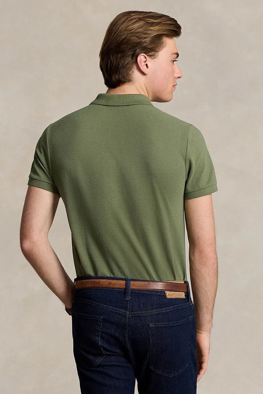 Бавовняне поло Polo Ralph Lauren однотонне 710536856