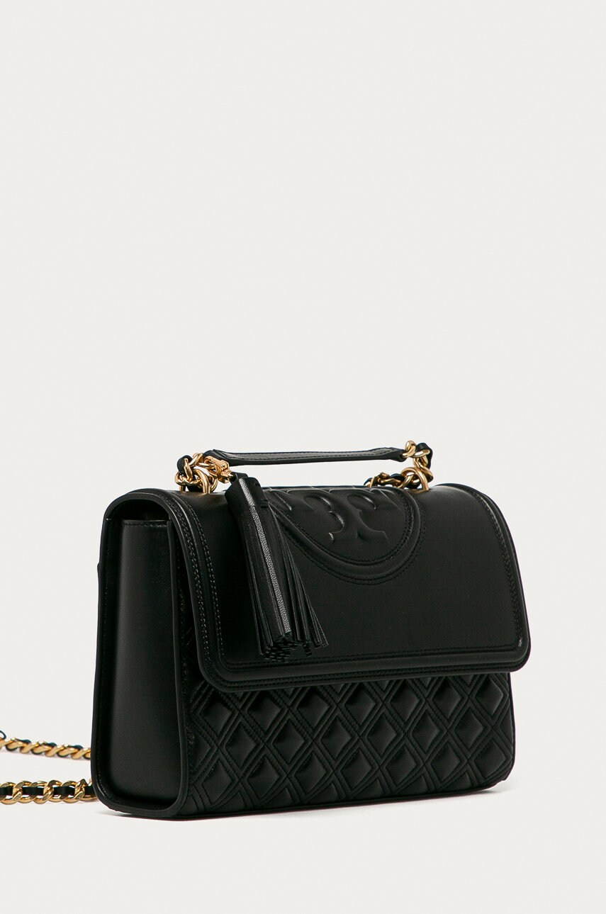 Шкіряна сумочка Tory Burch колір чорний