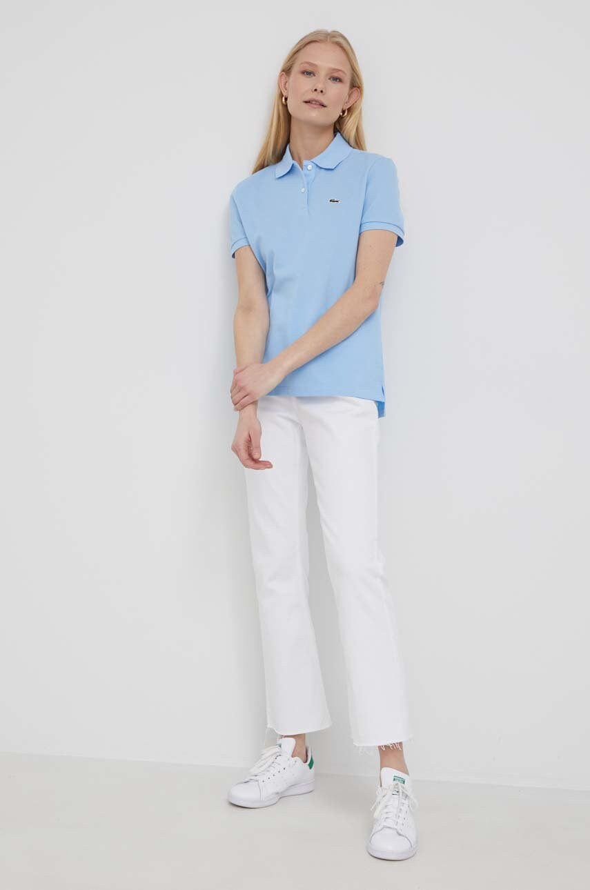 Бавовняна футболка Lacoste з коміром PF7839-001