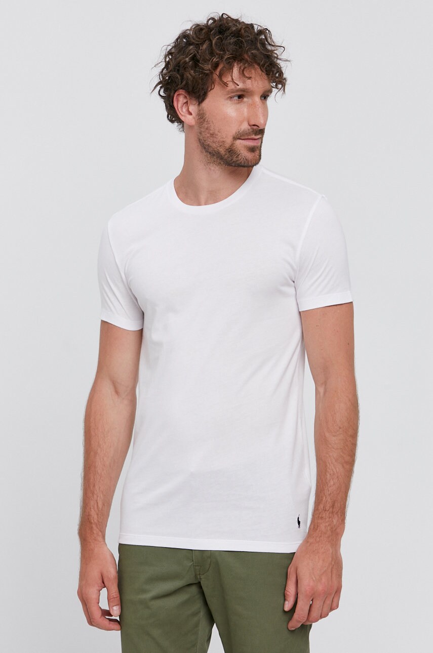 Футболка Polo Ralph Lauren (3-pack) чоловіча колір синій гладкий