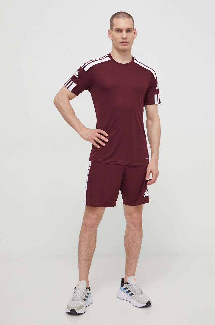 Футболка adidas Performance GN8091 чоловіча колір бордовий гладкий