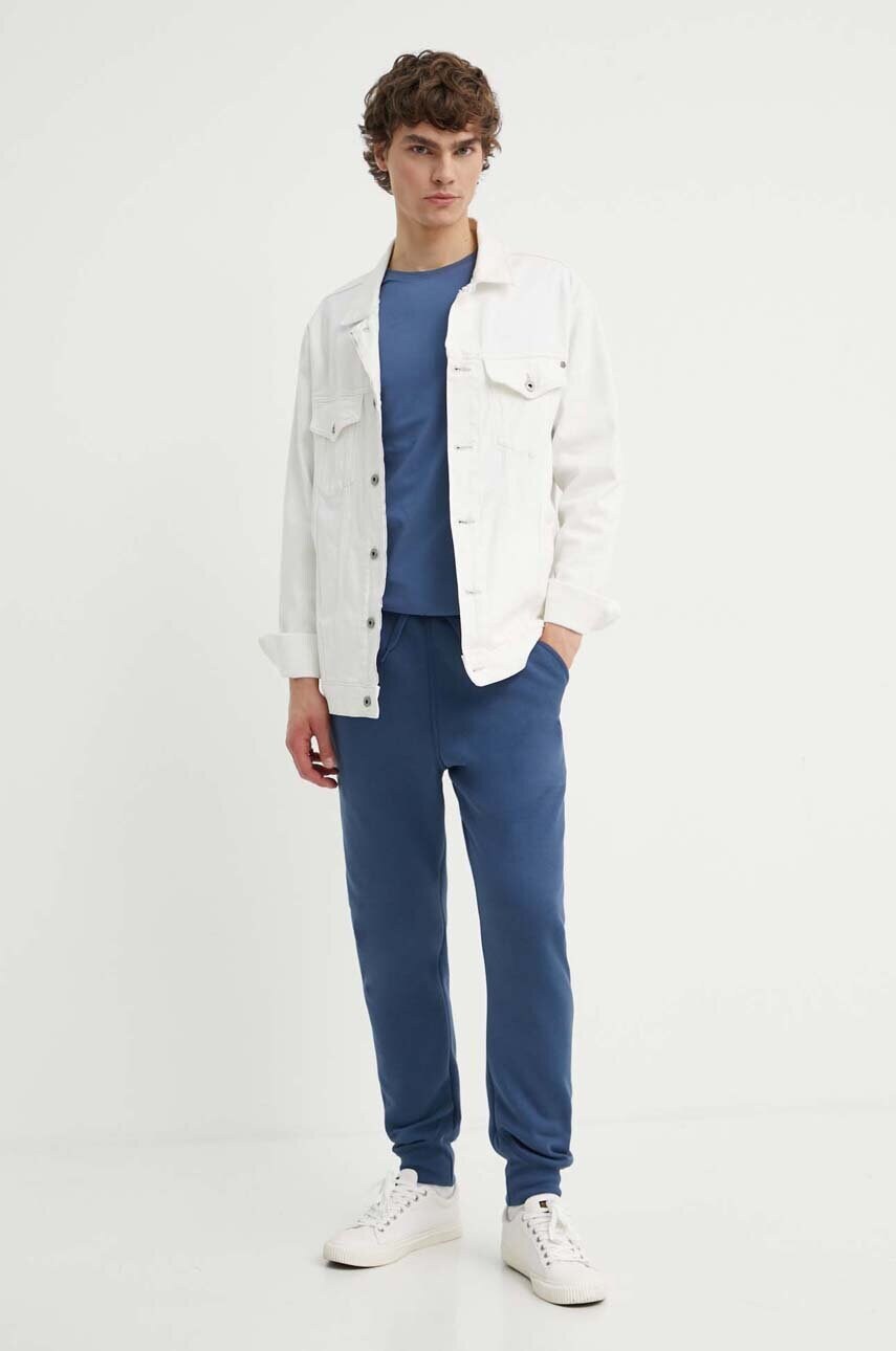 Футболка G-Star Raw чоловічий колір білий однотонний