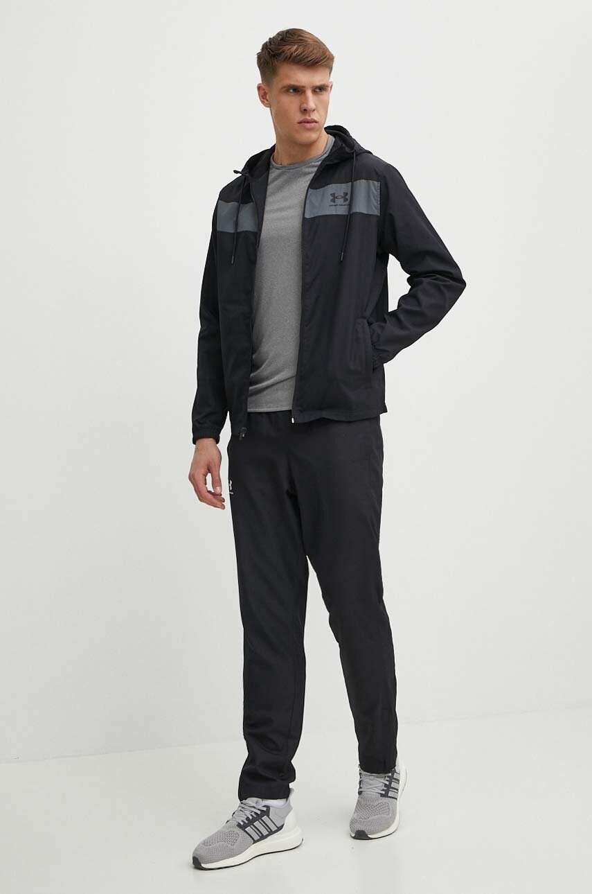 Футболка Under Armour 1345317 чоловіча колір сірий гладкий