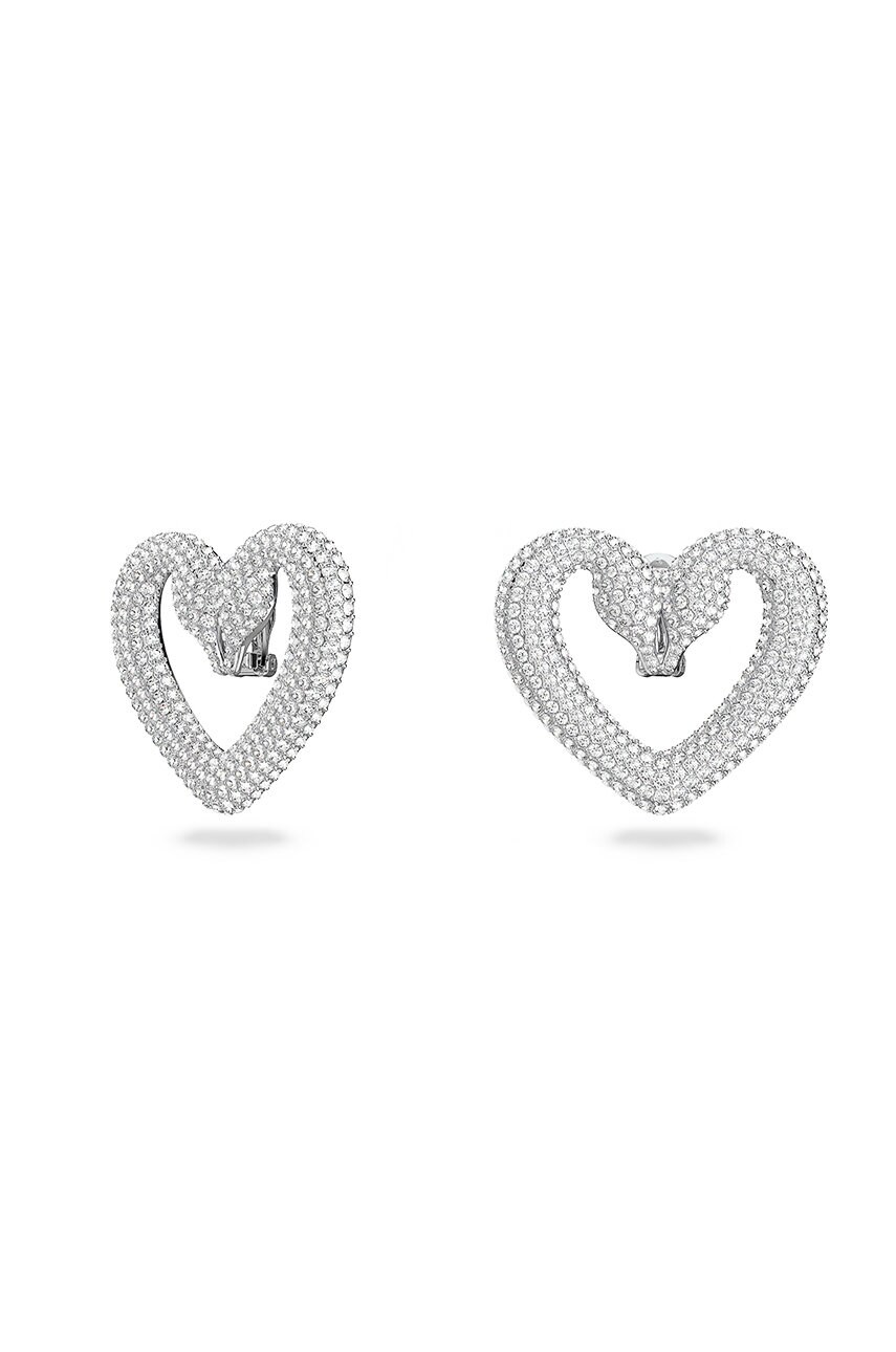 Сережки Swarovski колір срібний
