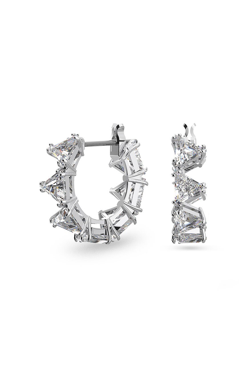 Сережки Swarovski колір срібний