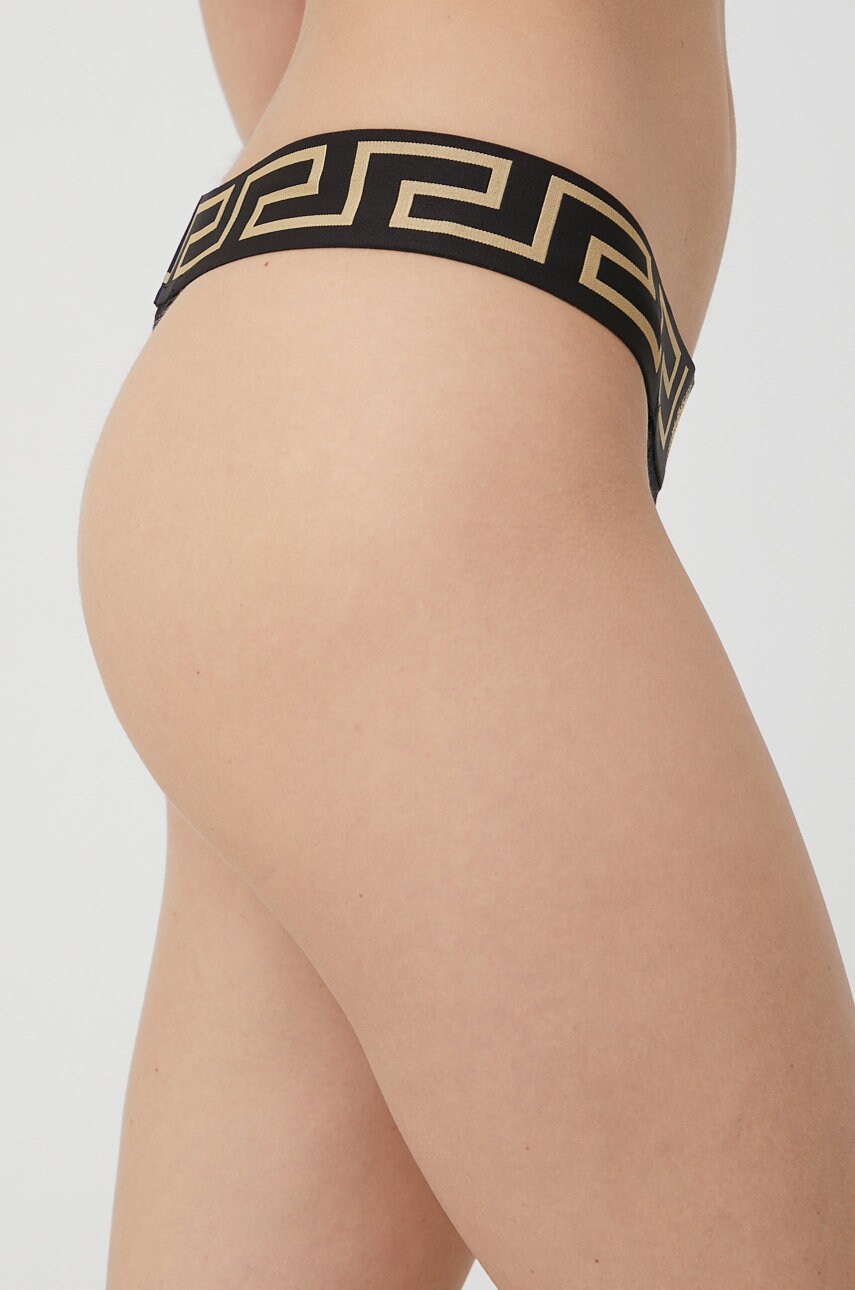 Стринги Versace колір чорний