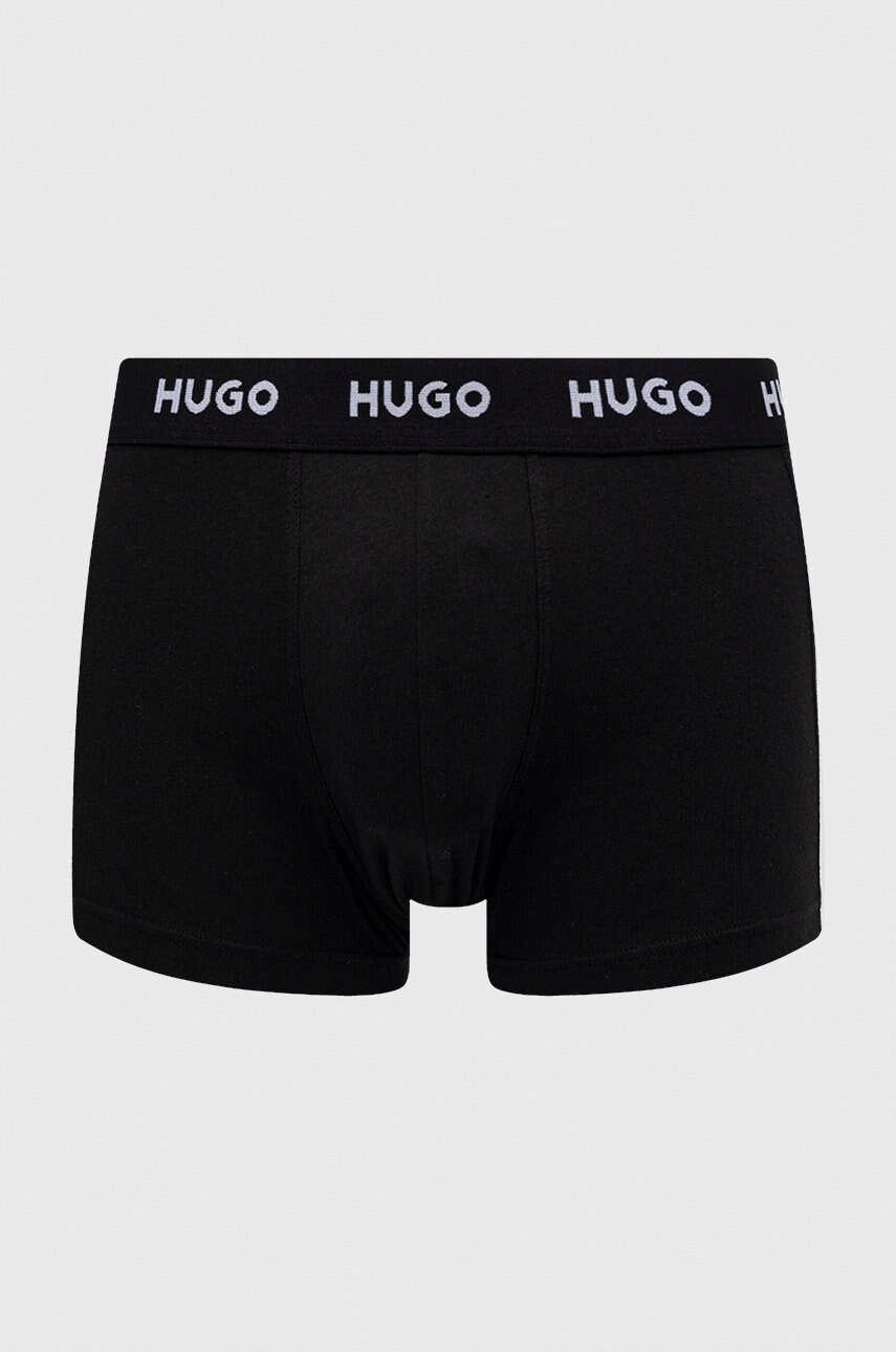 Боксери HUGO (3-pack) чоловічі колір чорний