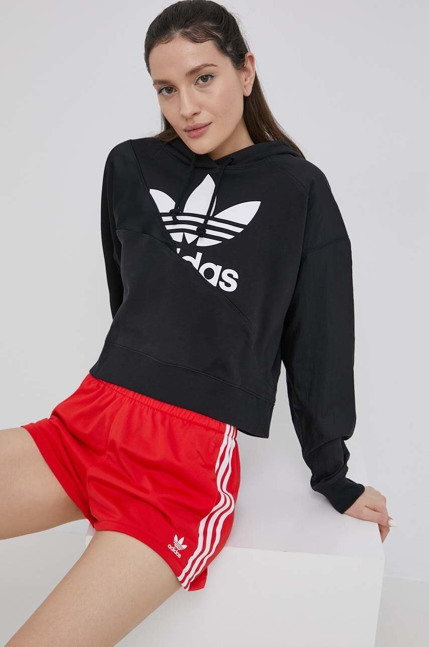 Кофта adidas Originals Adicolor HC7050 жіноча колір чорний з принтом HC7050-BLACK