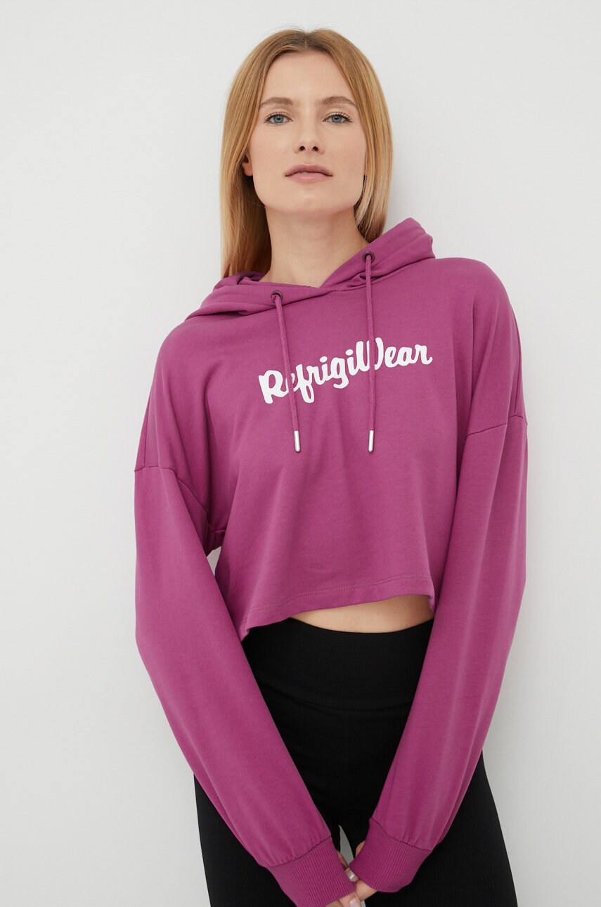 Бавовняна кофта RefrigiWear жіноча колір рожевий з принтом