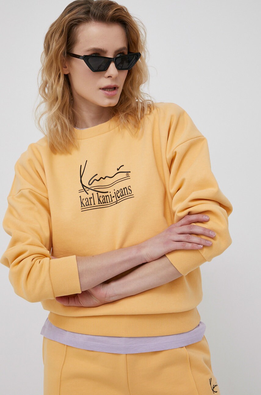 Кофта Karl Kani жіноча колір помаранчевий з аплікацією KW2210181-orange