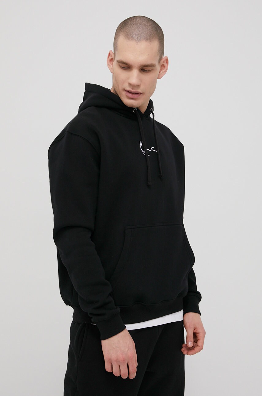 Кофта Karl Kani чоловіча колір чорний з аплікацією KKMQ12006-black