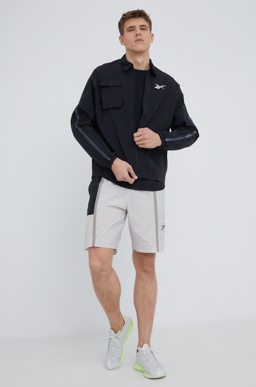 Лонгслів для тренувань Reebok H44120 колір чорний однотонний