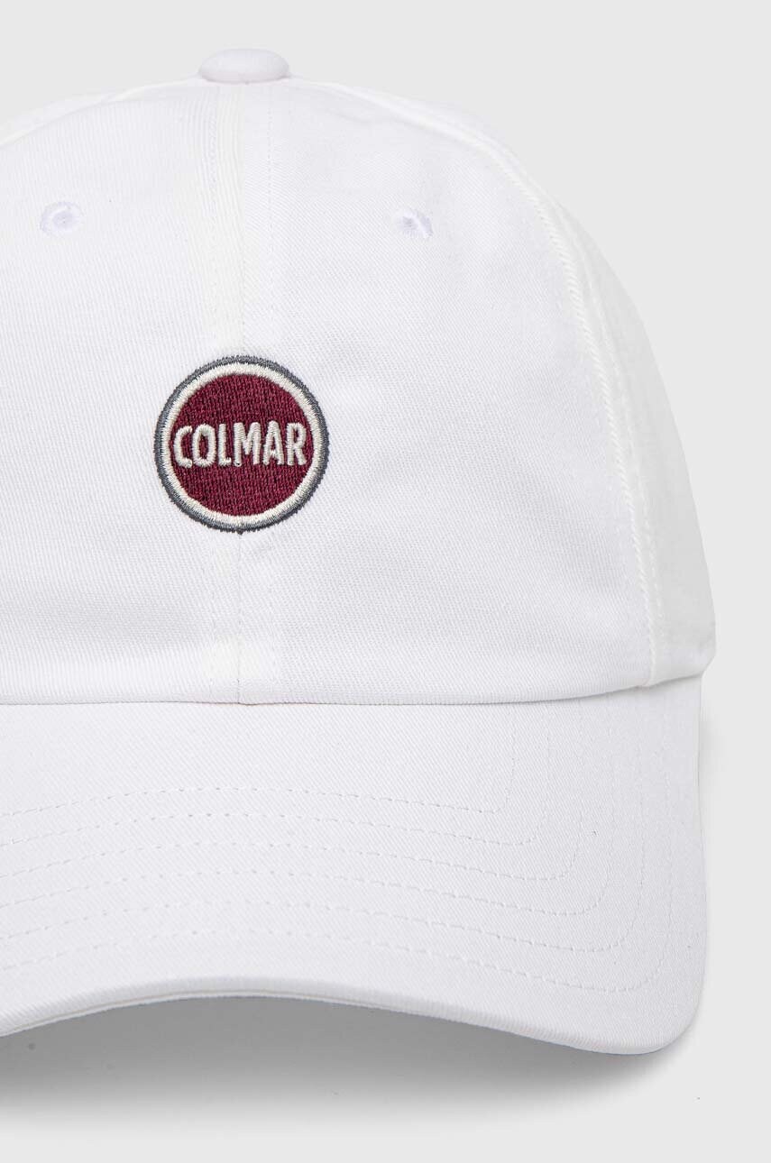 Бавовняна бейсболка Colmar колір білий з аплікацією