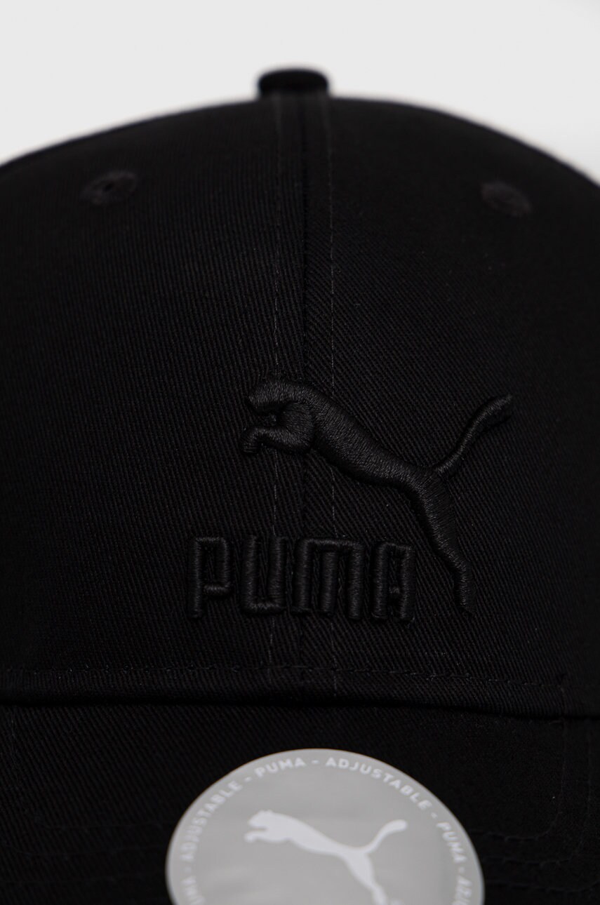 Бавовняна кепка Puma 22554 колір чорний з аплікацією