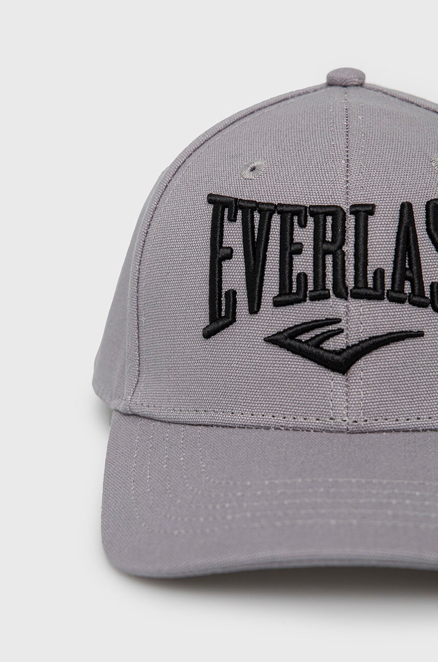 Бавовняна кепка Everlast колір сірий з аплікацією