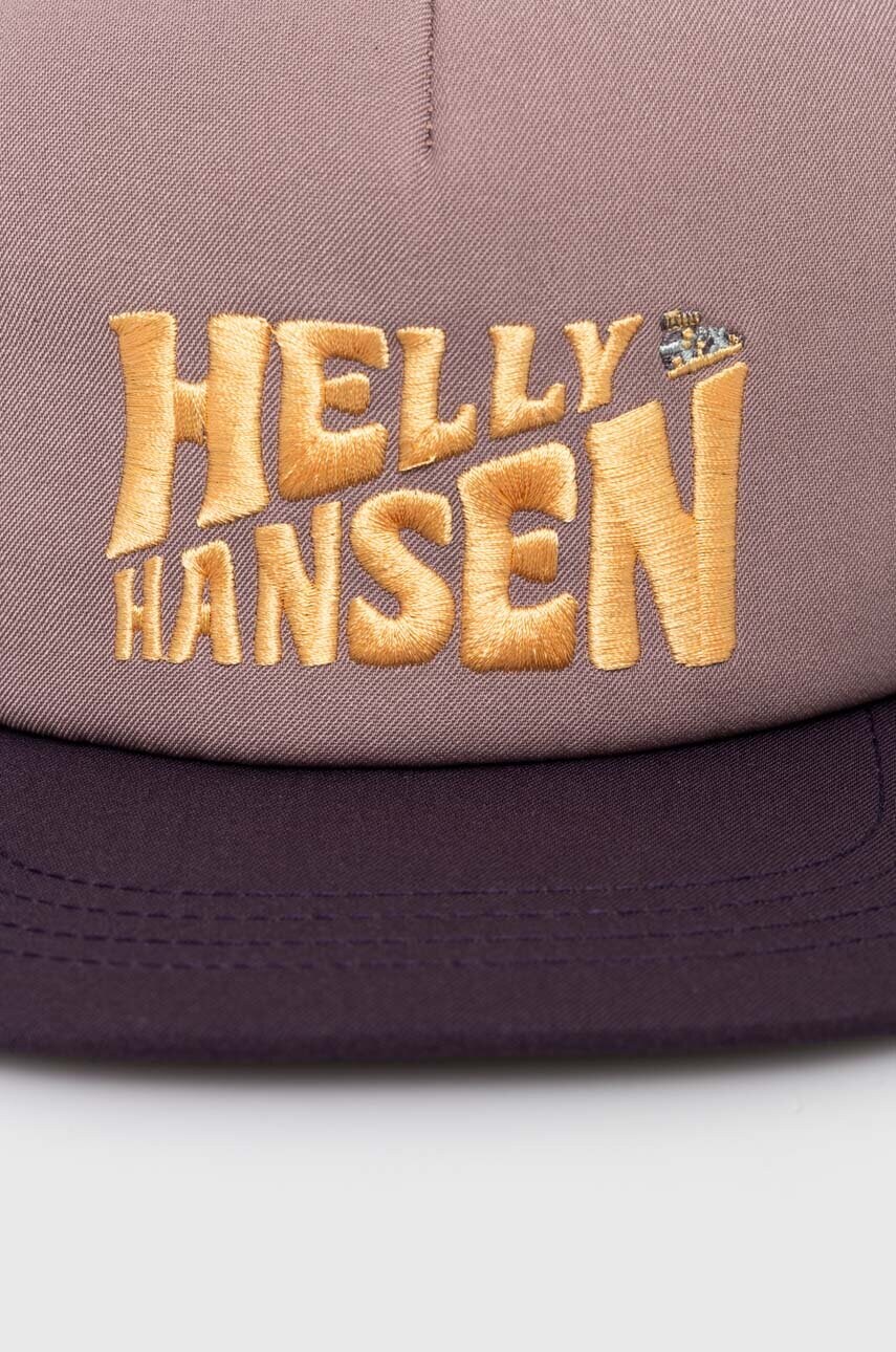 Кепка Helly Hansen колір фіолетовий з аплікацією 67155