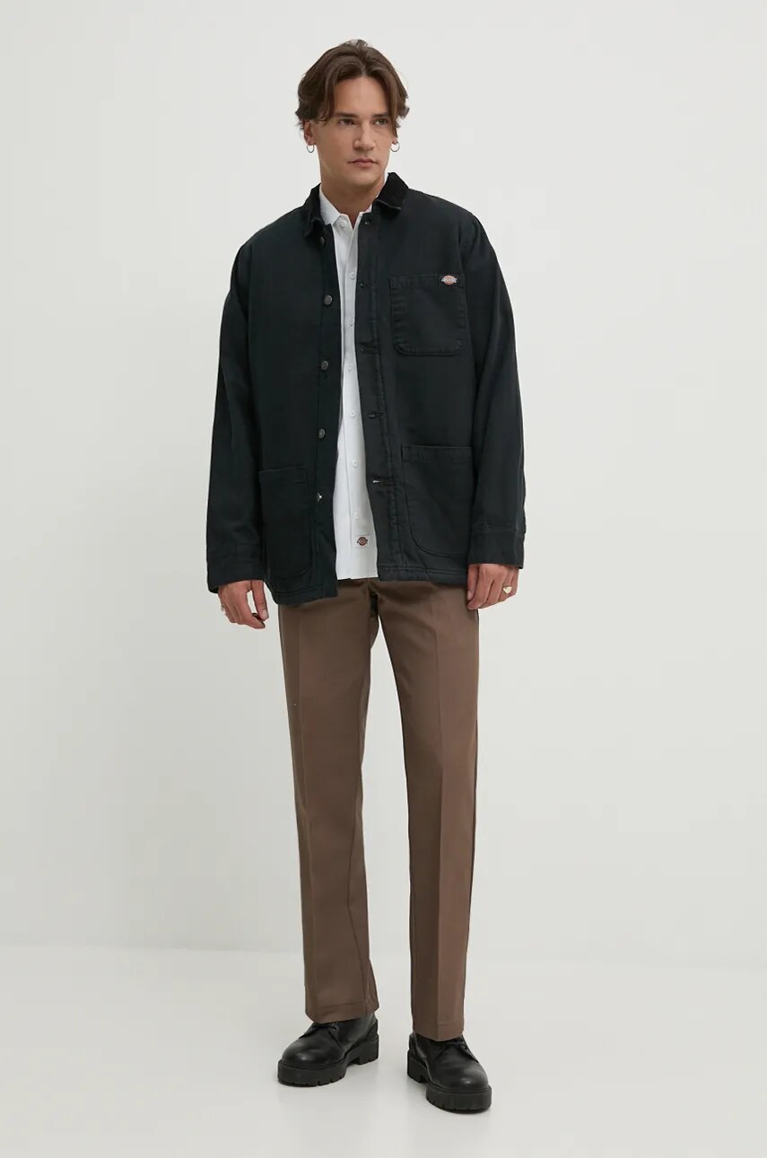 Сорочка Dickies чоловіча колір білий regular класичний комір