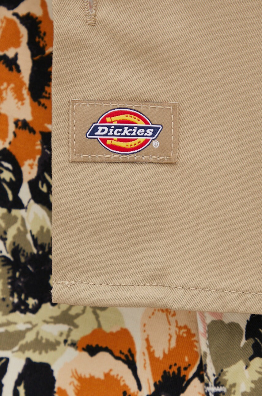 Сорочка Dickies чоловіча колір зелений regular класичний комір