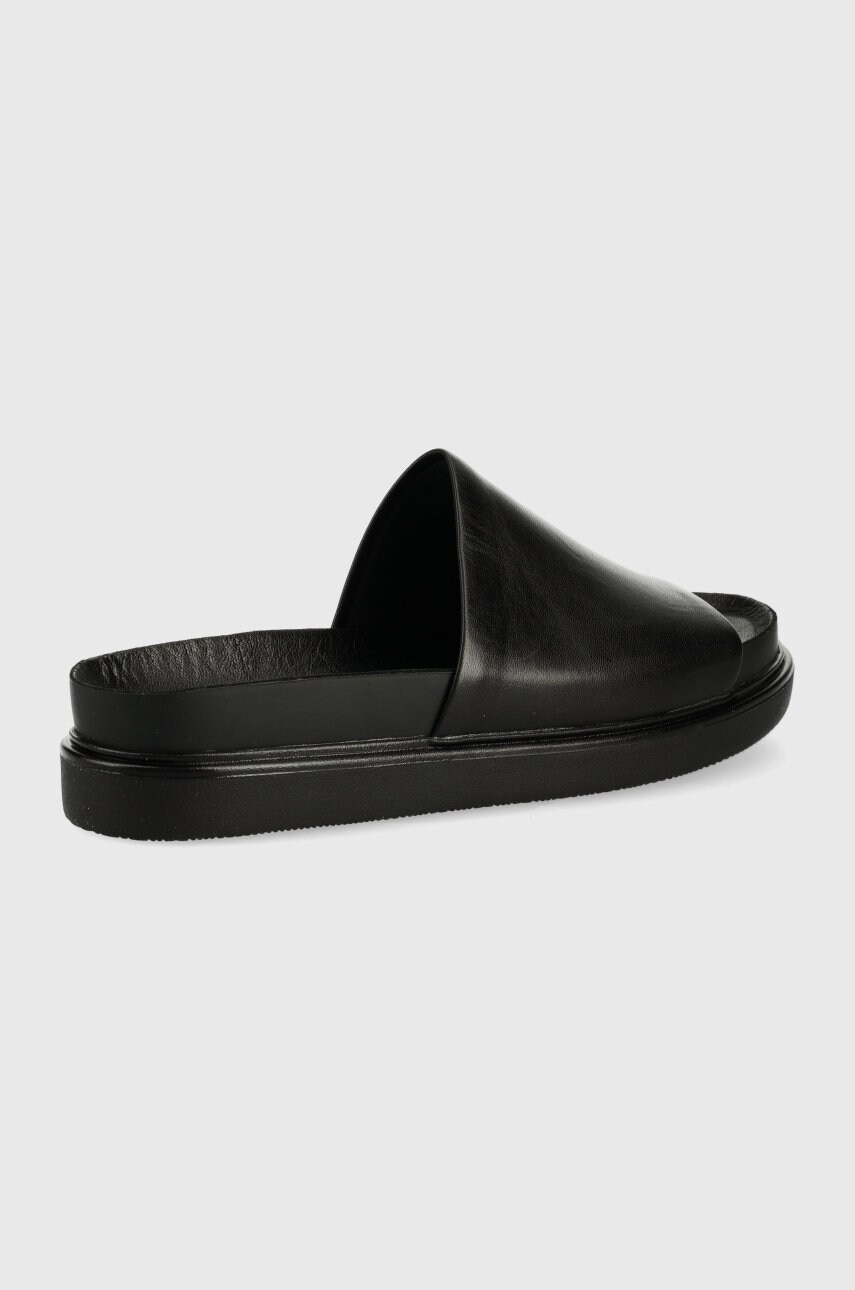 Шкіряні шльопанці Vagabond Shoemakers Erin жіночі колір чорний на платформі