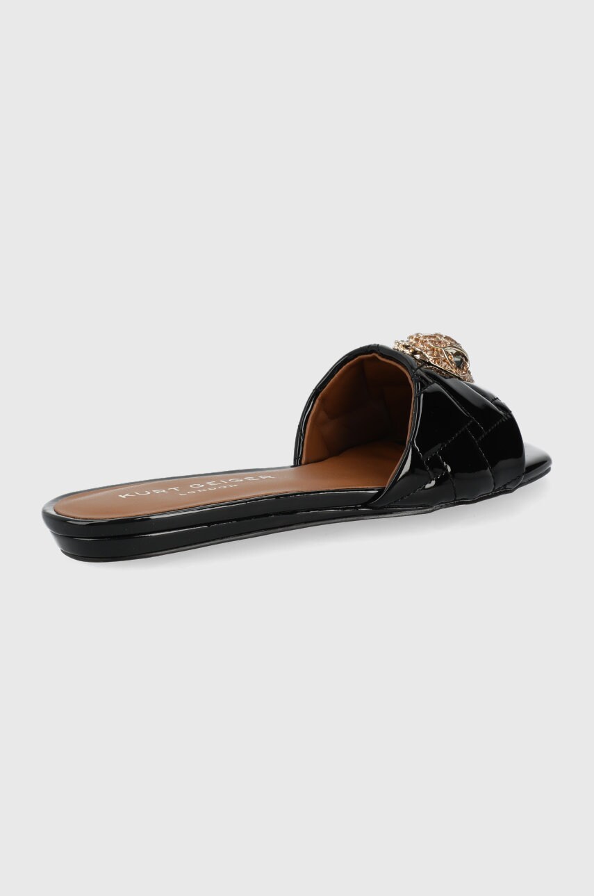 Шкіряні шльопанці Kurt Geiger London Kensington Flat жіночі колір чорний 8496100309