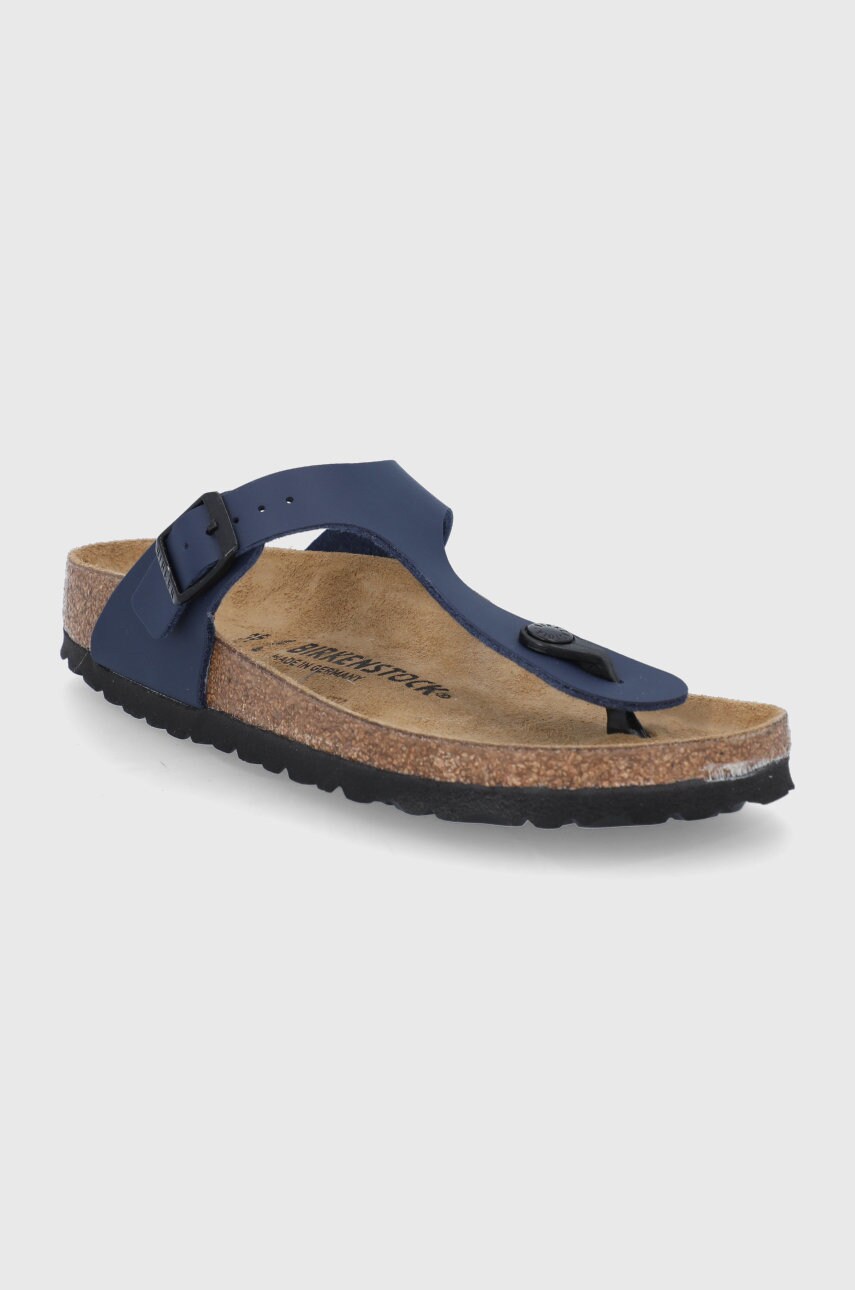 В'єтнамки Birkenstock Gizeh жіночі колір синій на плоскому ходу 752663