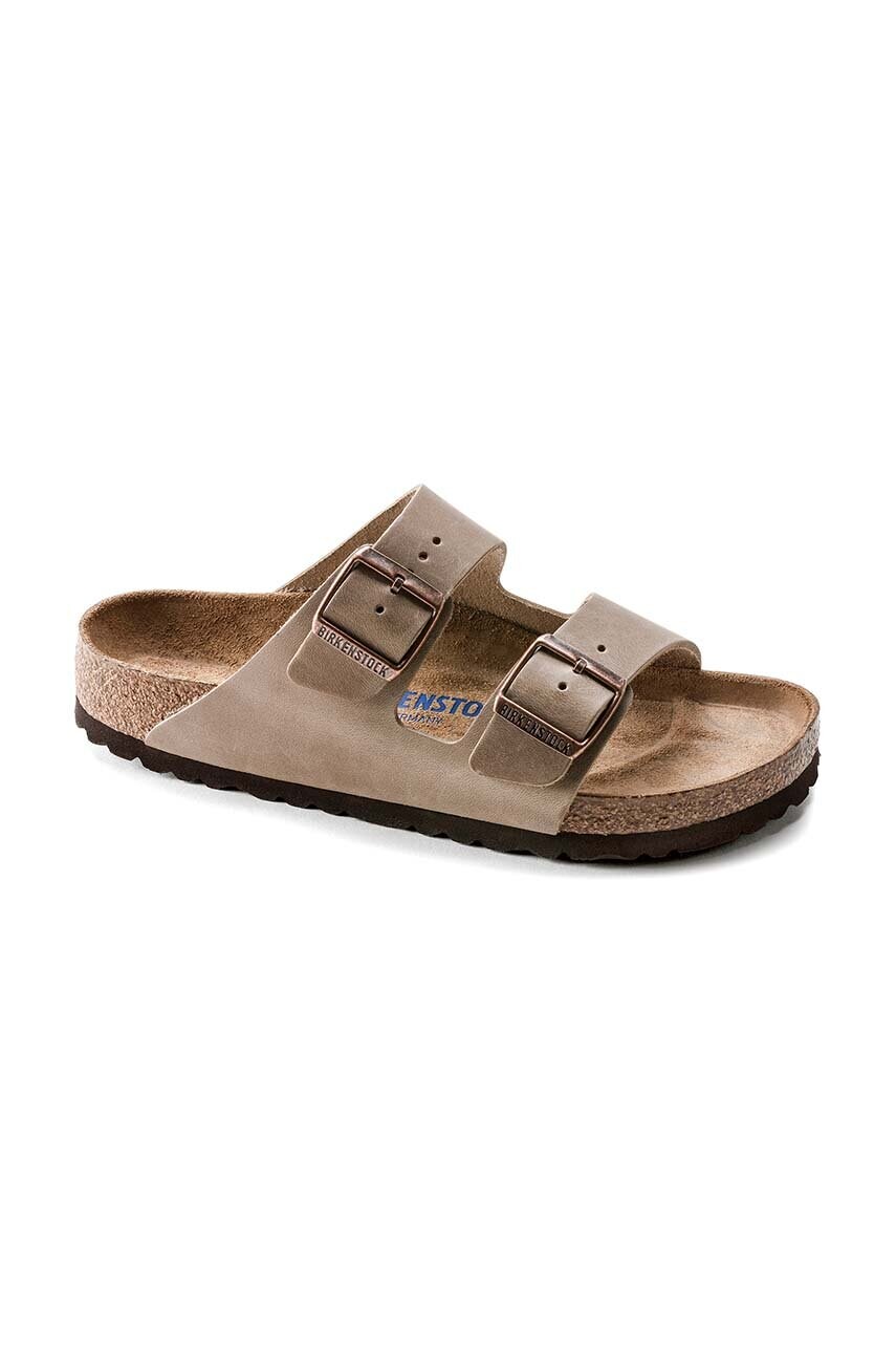 Шльопанці з нубуку Birkenstock Arizona колір бежевий 552813