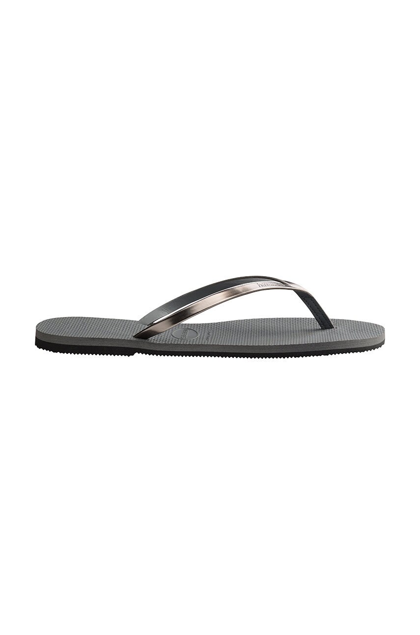 В'єтнамки Havaianas You Metallic жіночі колір сірий на плоскому ходу
