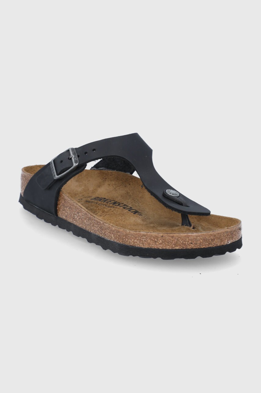 В'єтнамки з нубуку Birkenstock Gizeh колір чорний 845251