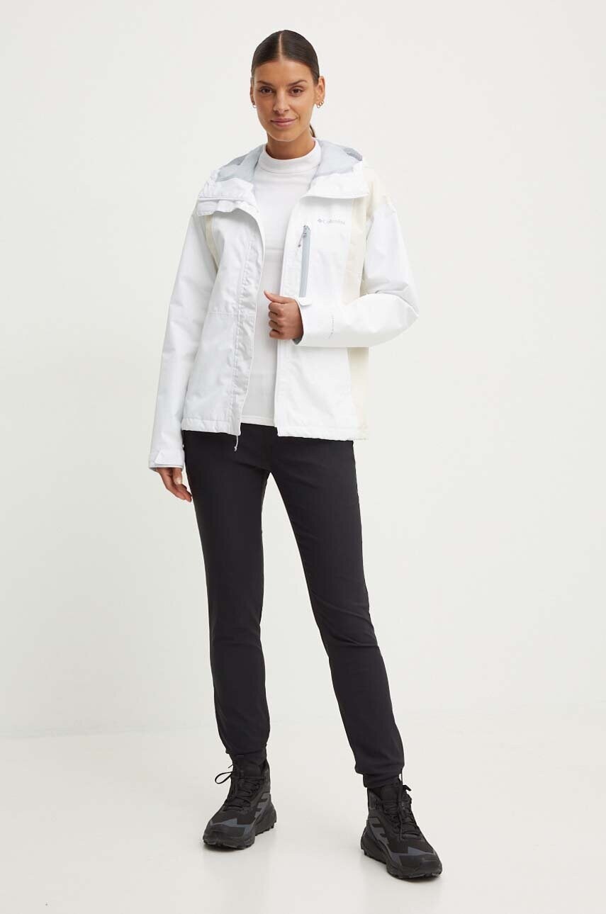 Куртка outdoor Columbia Hikebound колір білий перехідна 1989253-010