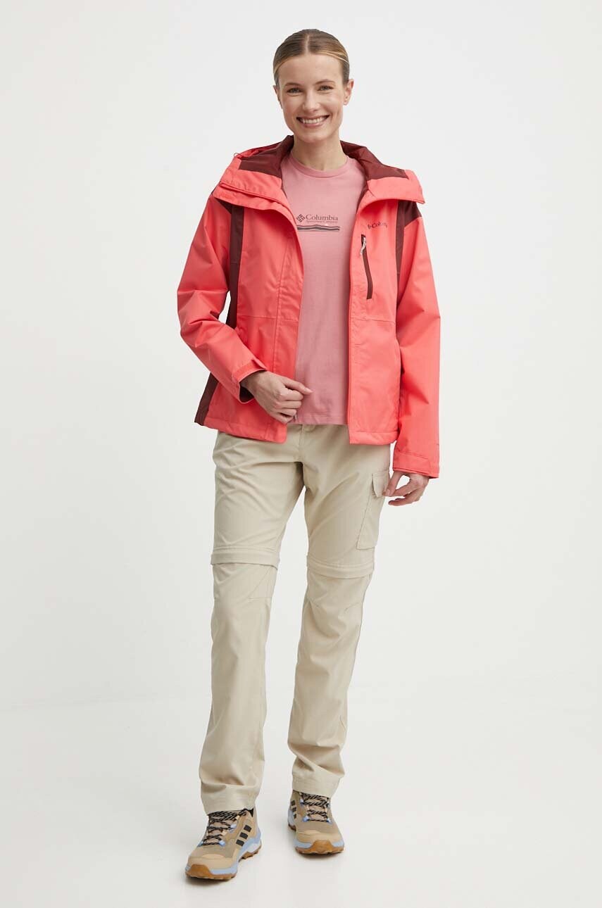 Куртка outdoor Columbia Hikebound колір червоний перехідна