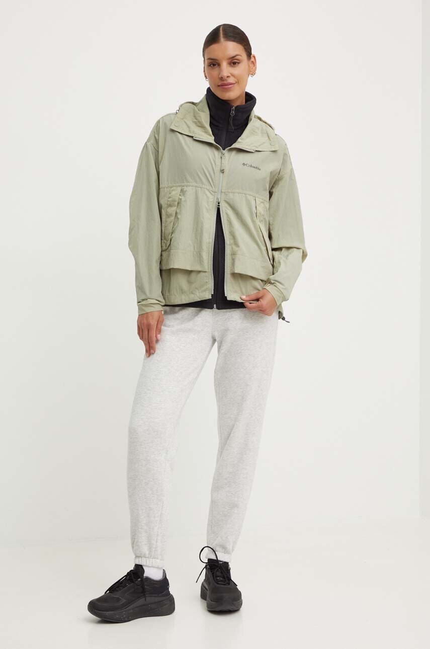 Вітровка Columbia Paracutie колір зелений перехідна oversize 1989441-010