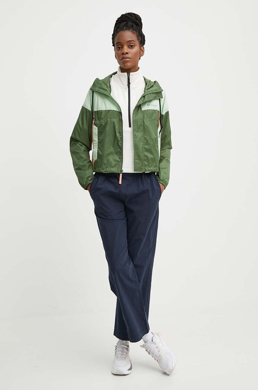 Куртка outdoor Columbia Flash Challenger колір зелений
