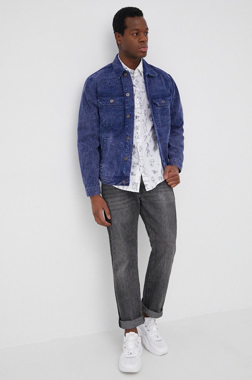 Джинсова куртка Desigual чоловіча перехідна oversize