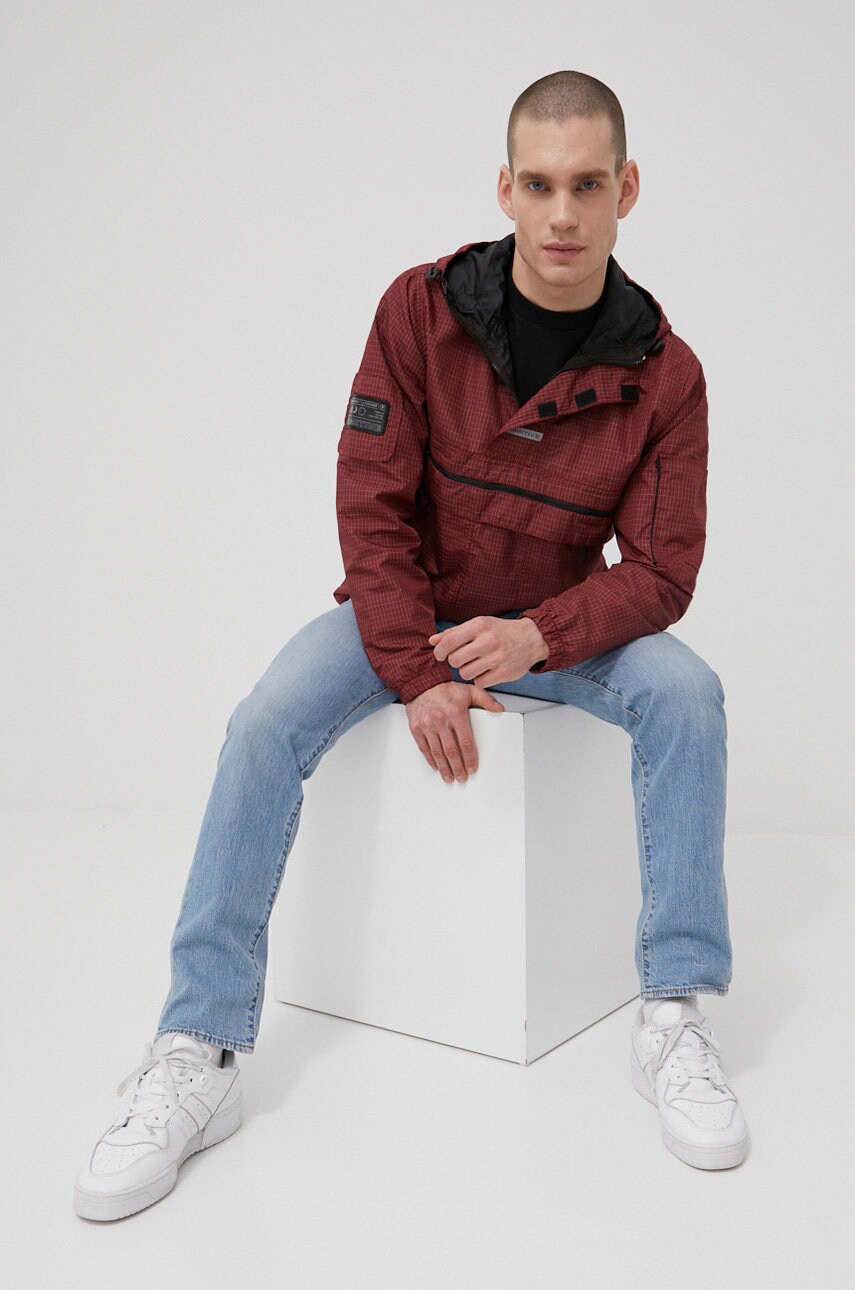 Куртка Primitive чоловіча колір бордовий перехідна