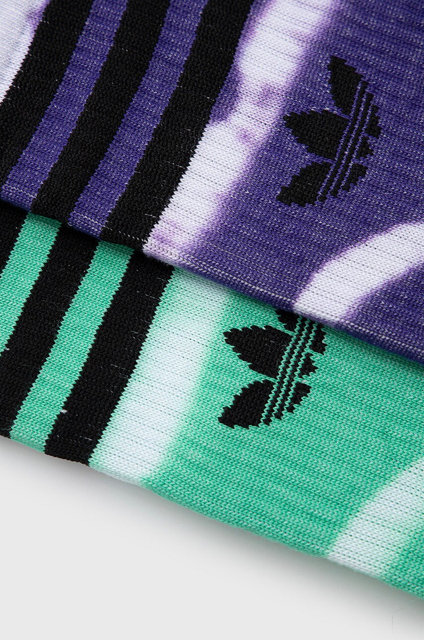 Шкарпетки adidas Originals (2-pack) жіночі колір зелений HC9538-HIRGR/PURP