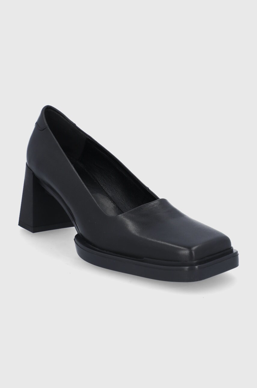 Шкіряні туфлі Vagabond Shoemakers Edwina колір чорний каблук блок