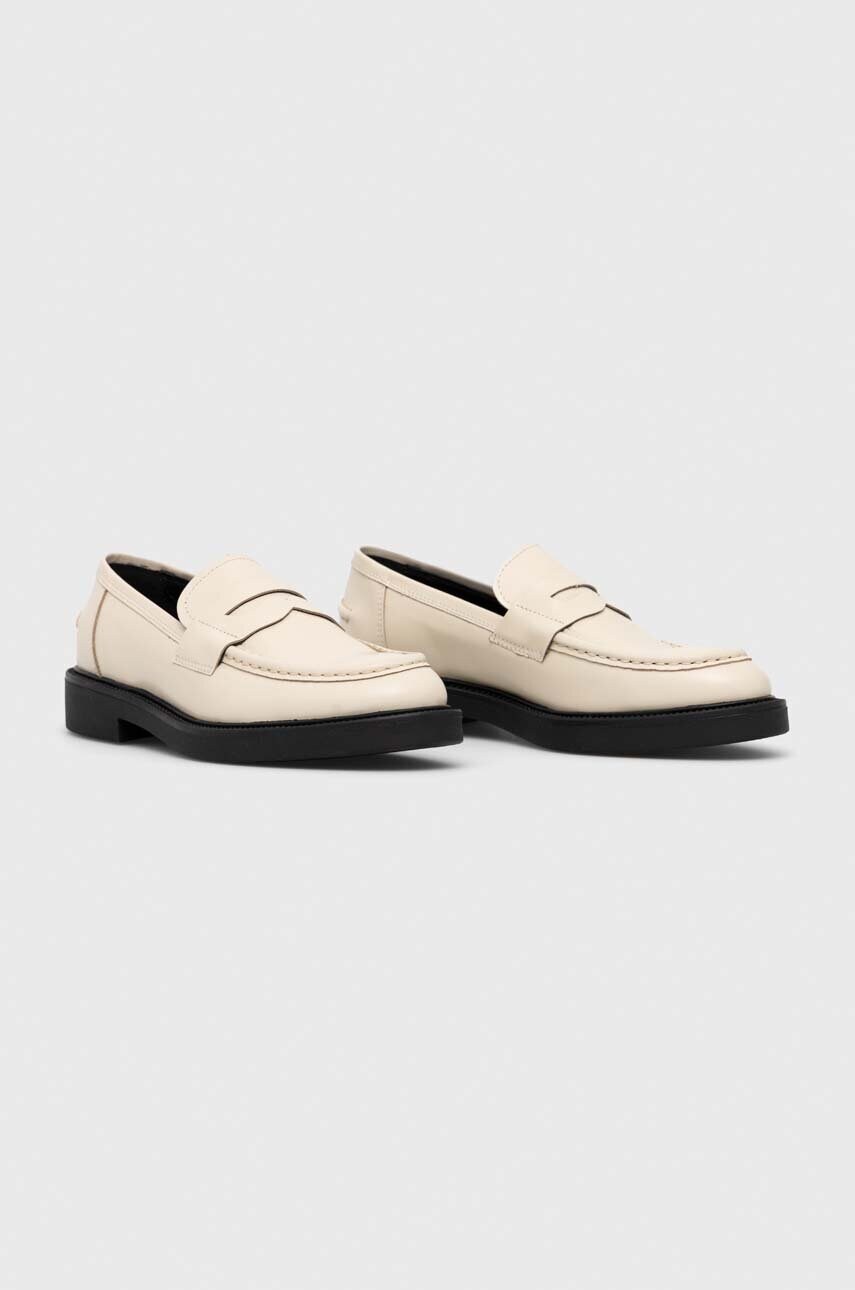 Шкіряні мокасини Vagabond Shoemakers ALEX W жіночі колір бежевий на плоскому ходу