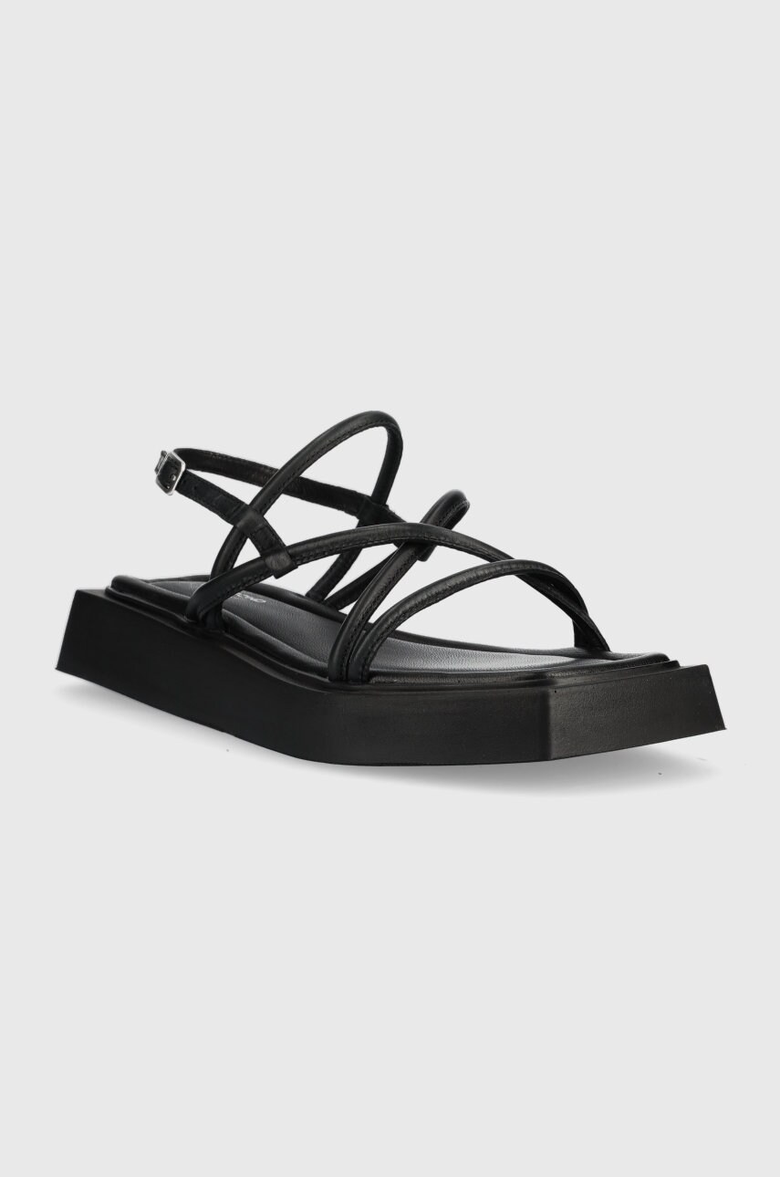 Шкіряні сандалі Vagabond Shoemakers Evy жіночі колір чорний на платформі