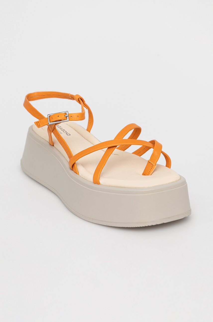 Шкіряні сандалі Vagabond Shoemakers Courtney жіночі колір помаранчевий