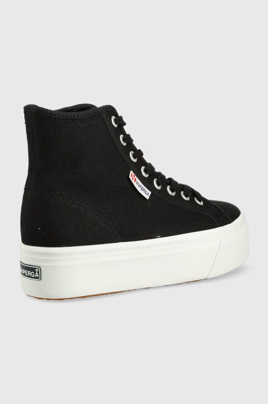 Кеди Superga жіночі колір чорний