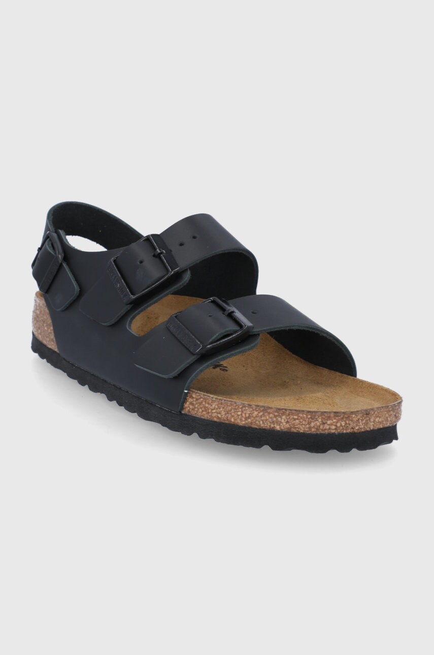 Шкіряні сандалі Birkenstock Milano жіночі колір чорний 34193