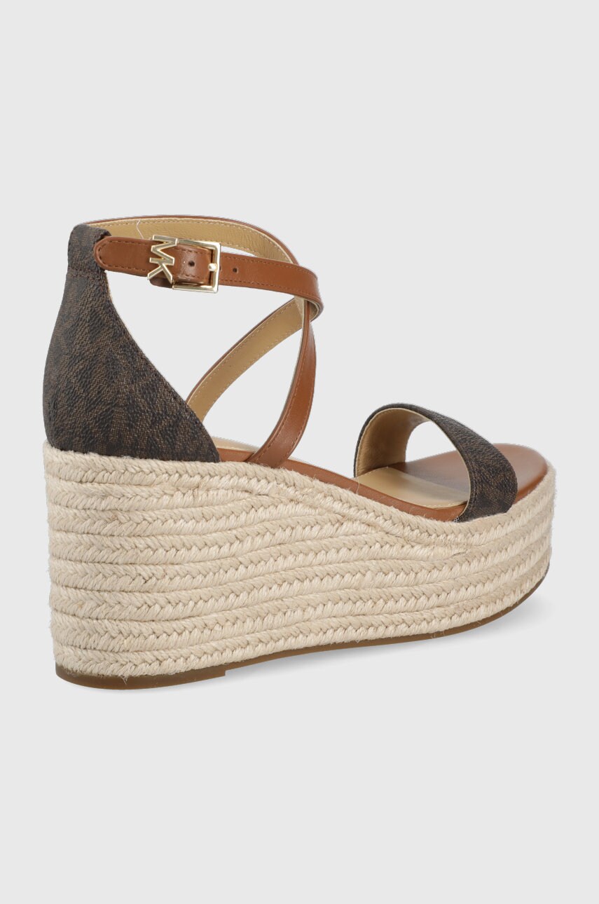Сандалі MICHAEL Michael Kors Serena Wedge Espadrille жіночі колір коричневий на танкетці